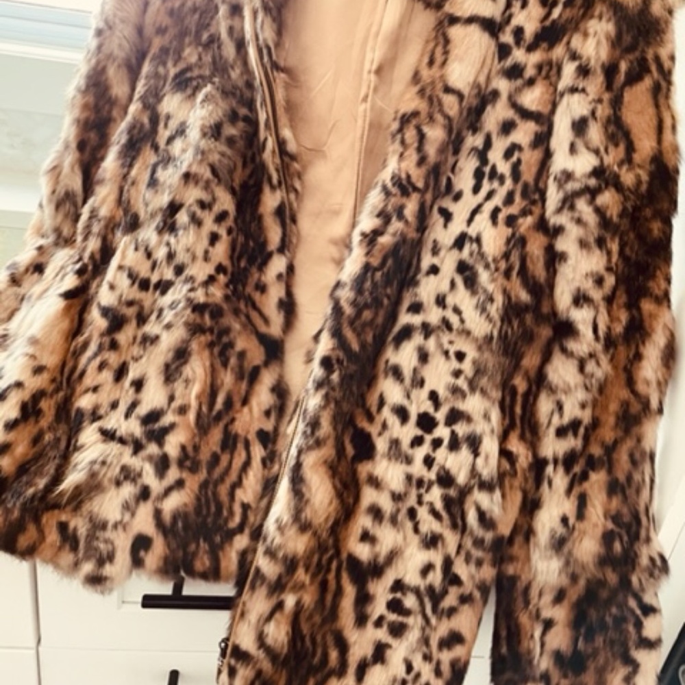 Animal Print Fur Coat